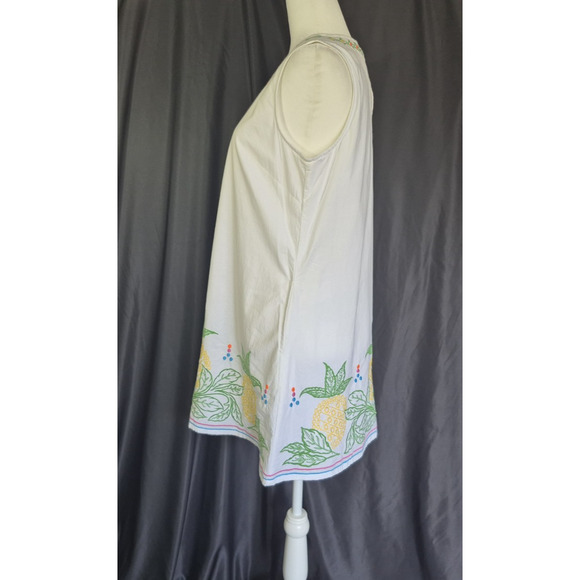 Roller Rabbit White Colorful Embroidered Cover Mini Dress Small Pineapple - Picture 4 of 9